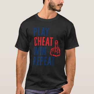 Spela upp Chetwin Repeat Toppen Anti Cheater Tee