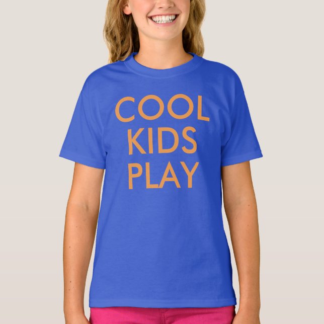 Spela upp coola-barn | Kids Cute Baby T-shirt (Framsida)