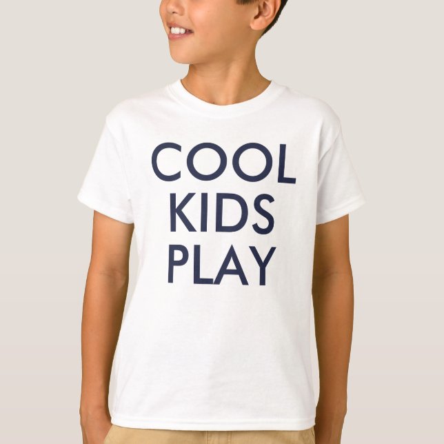 Spela upp coola-barn | Kids Cute Baby Tshirt T-shirt (Framsida)