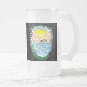 Spela upp delfiner i Sunshine Frostat Ölglas