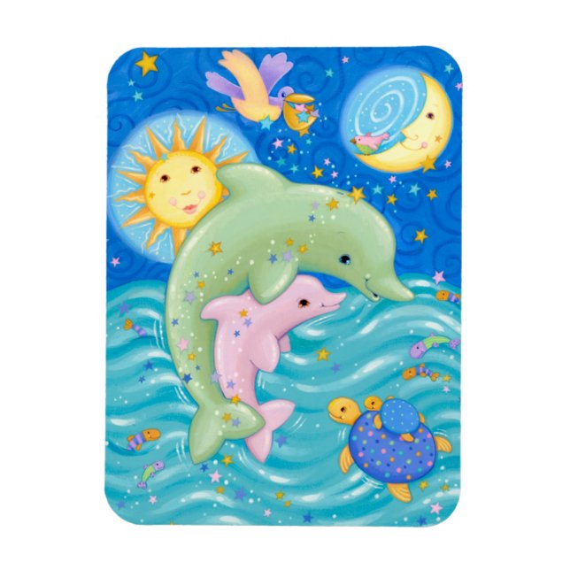 Spela upp delfiner magnet (Vertikal)