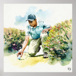 Spela upp den där den Ljuger - Golf Art-utskrift Poster
