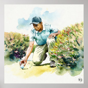 Spela upp den där den Ljuger - Golf Art-utskrift Poster