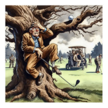 Spela upp den där den Ljuger - Golf Art-utskrift
