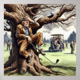 Spela upp den där den Ljuger - Golf Art-utskrift Poster
