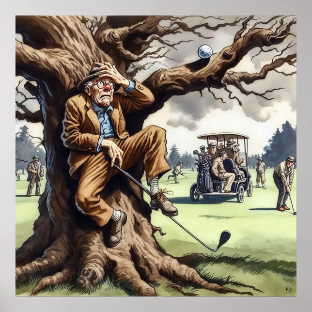 Spela upp den där den Ljuger - Golf Art-utskrift Poster (Framsidan)