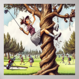 Spela upp den där den Ljuger - Golf Art-utskrift Poster