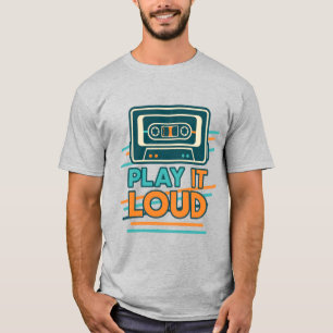 Spela upp den högljudda, fetstilta återcirkulation t shirt