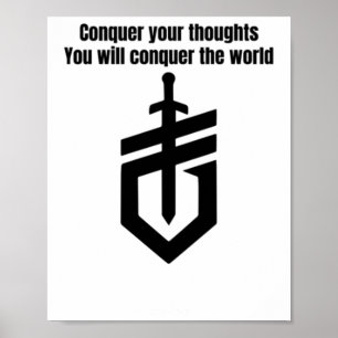 Spela upp dina tankar - Motiv sorddesign Poster