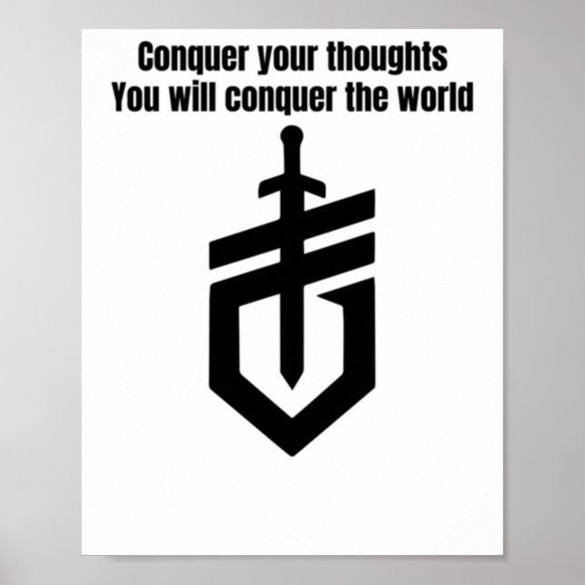 Spela upp dina tankar - Motiv sorddesign Poster (Framsidan)