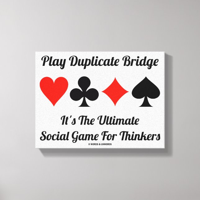 Spela upp duplicerat Bridge Ultimate Social-spel T Canvastryck (Framsida)