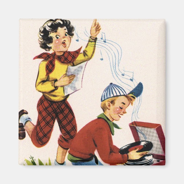 Spela upp femtiofaldiga poster magnet (Framsidan)