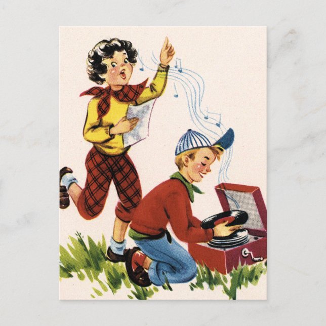 Spela upp femtiofaldiga poster vykort (Framsida)