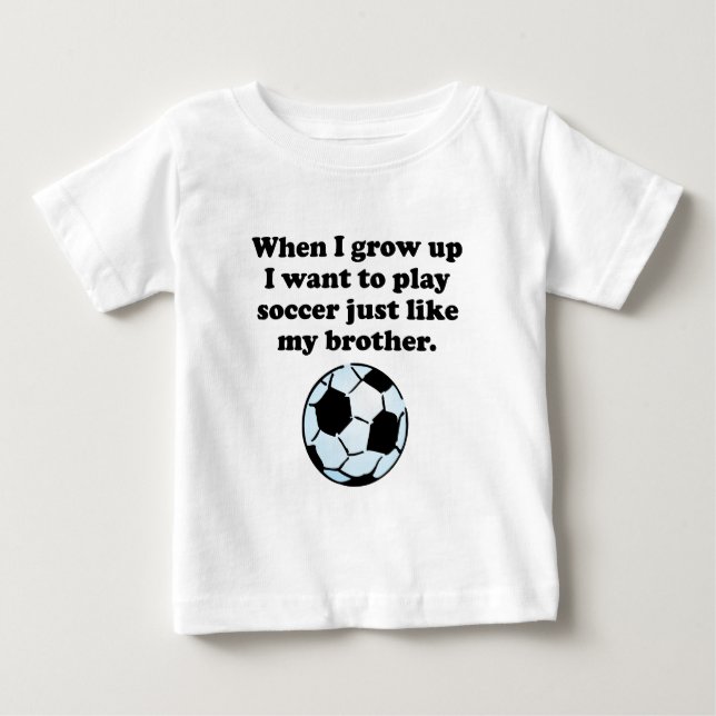 Spela upp fotbollsspelare som min bror tee shirt (Framsida)