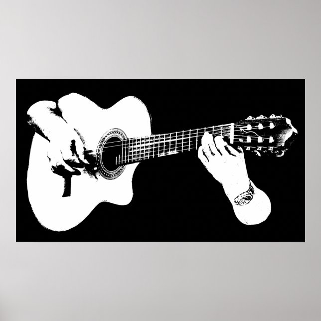 Spela upp gitargrafik poster (Framsidan)