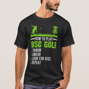 Spela upp golf Frisbee Disk Golfer Golfing T Shirt