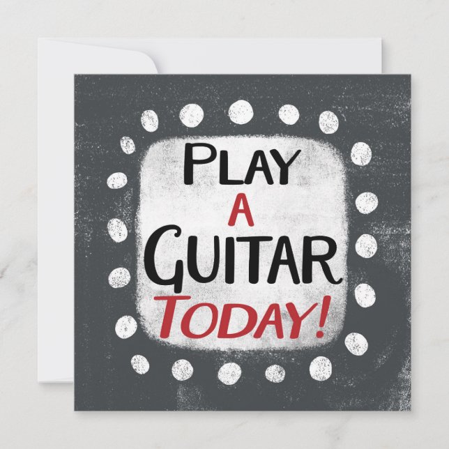 Spela upp Guitar Today-hälsningskort Kort (Framsida)