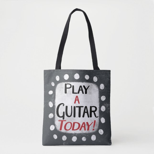 Spela upp Guitar Today Tote Bag Tygkasse (Framsida)