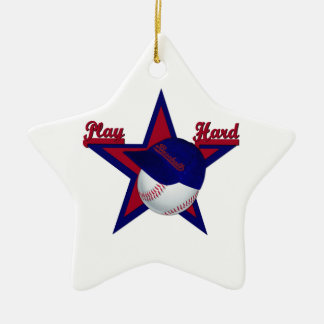 Spela upp hårdsoftball och Hat Star Ornament