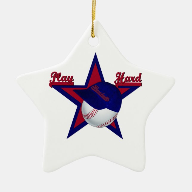 Spela upp hårdsoftball och Hat Star Ornament (Framsidan)