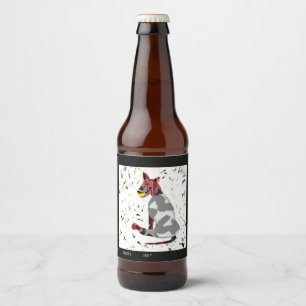 Spela upp hårt, tomt ölflaska etikett