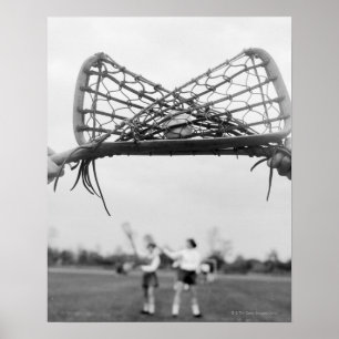 Spela upp i ett lacrosse-team med ritningen.Två Poster