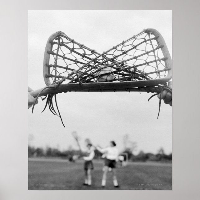 Spela upp i ett lacrosse-team med ritningen.Två Poster (Framsidan)