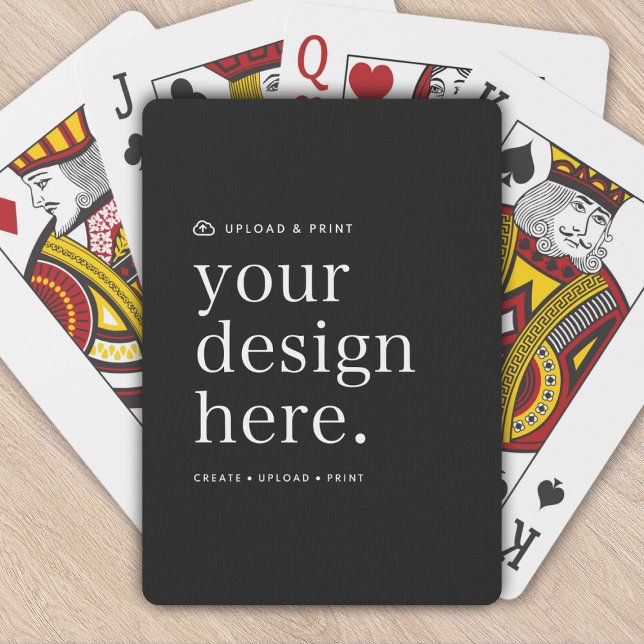 Spela upp kort din designöverföring casinokort (Possibilities are endless with this fully editable stylish black poker playing cards template.)