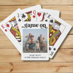 Spela upp kort för familjefotot casinokort<br><div class="desc">Spela upp foto-Anpassningsbar på familjens fotokort. Ladda upp ett foto och din text och tillfälle för verkligt unika spelkort! Underbar julklapp!</div>