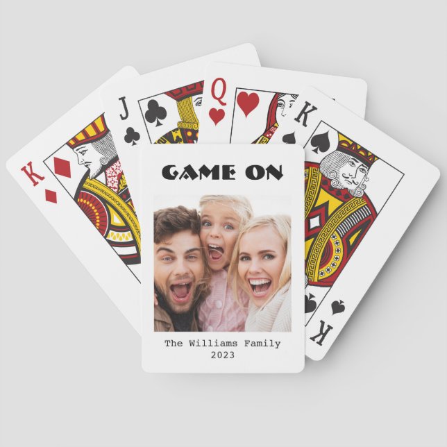 Spela upp kort för familjefotot casinokort (Baksidan)