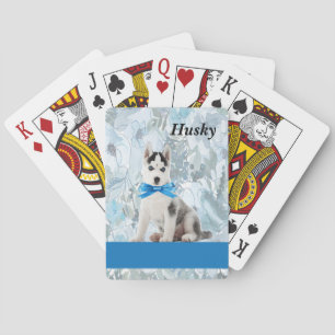 Spela upp kort med Husky Illustration Casinokort