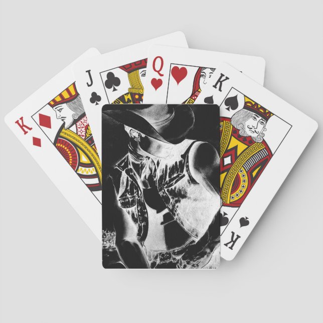 Spela upp kort med Original Art Cowboy Casinokort (Baksidan)