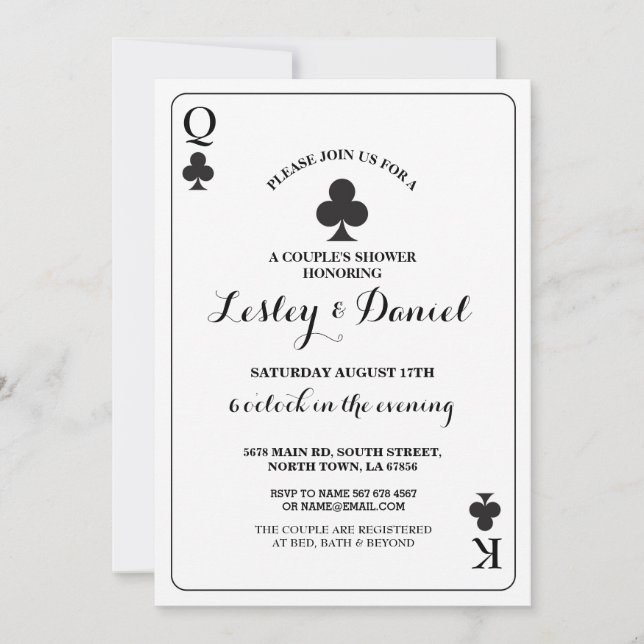 Spela upp kort Par Förlovning Ace Vegas Spade (Framsida)