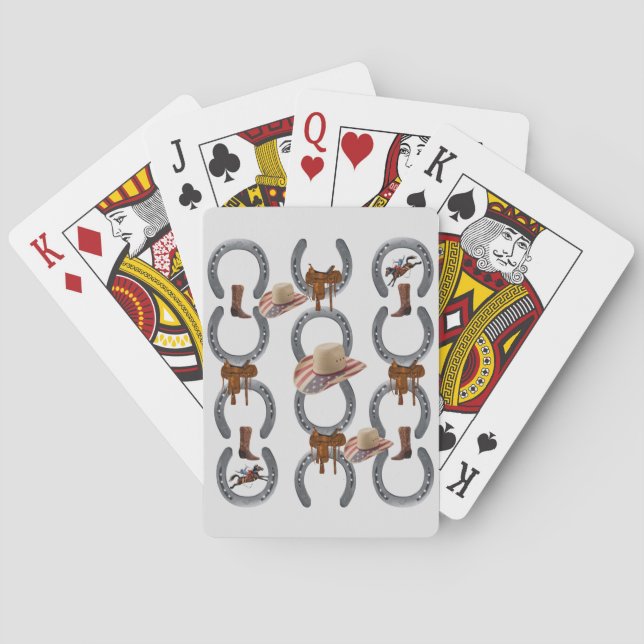 Spela upp kortdäckssadelhäst, Grått Casinokort (Baksidan)