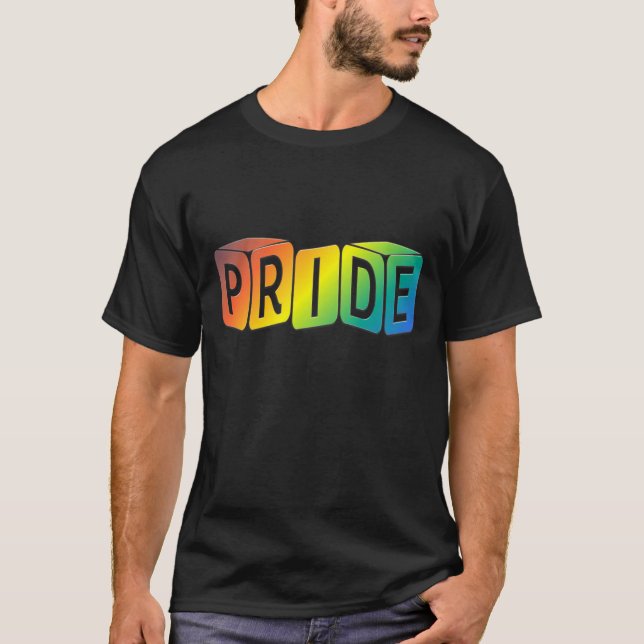 Spela upp kuber Regnbågsdesign Pride Baby T-Shirt (Framsida)