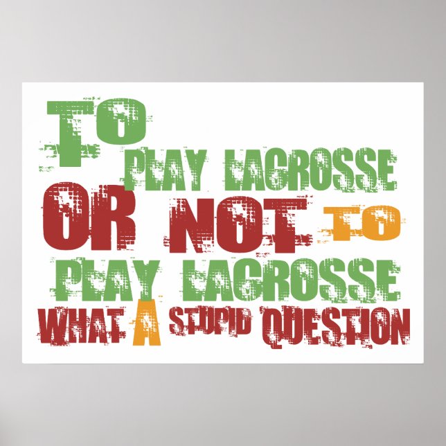 Spela upp lacrosse poster (Framsidan)