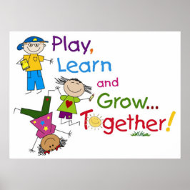 Spela upp, lär dig och växa.. Tillsammans Poster