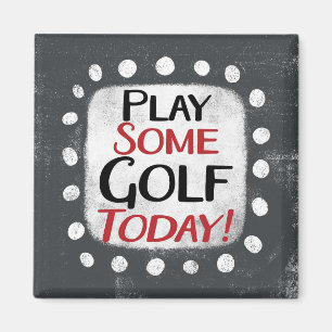 Spela upp lite Golf Today-kylmagnet Magnet