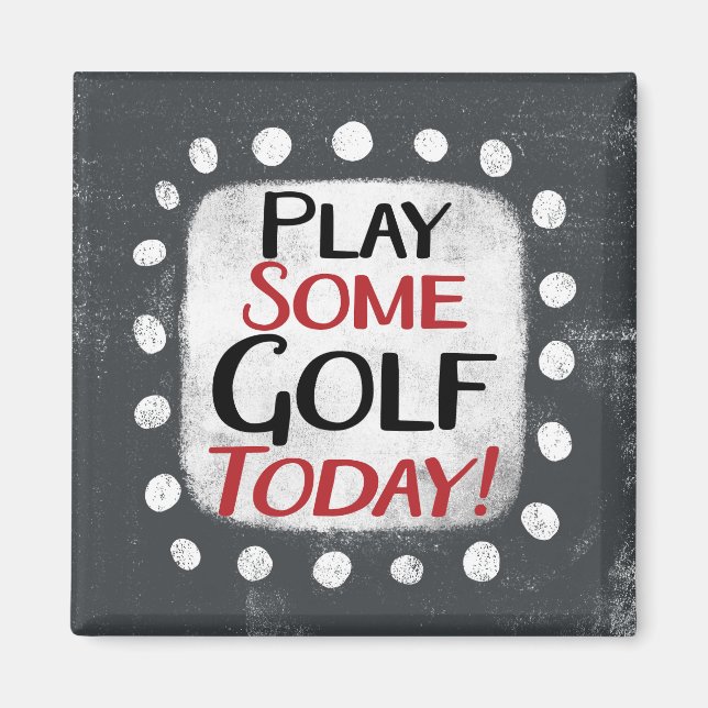 Spela upp lite Golf Today-kylmagnet Magnet (Framsidan)
