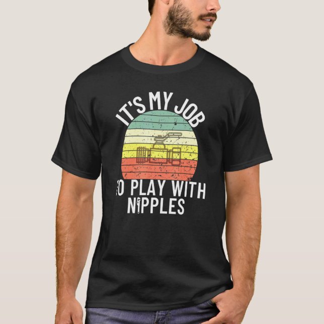 Spela upp med nipples plommonpipefitter 3 t shirt (Framsida)