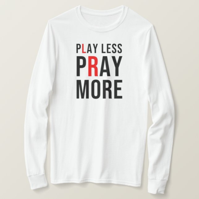 Spela upp mindre skärpa mer t shirt (Design framsida)