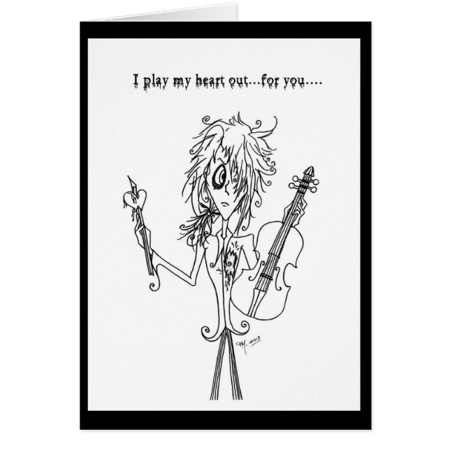 Spela upp mitt hjärta hälsningskort (Framsidan)