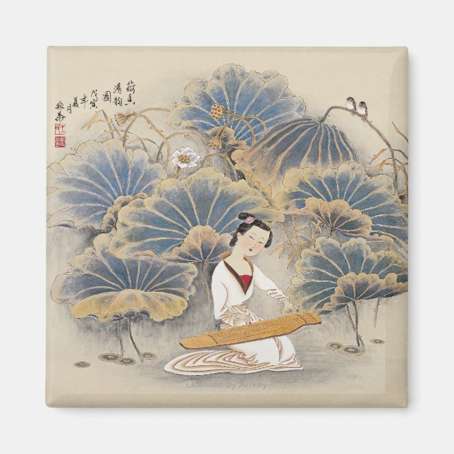 Spela upp musik efter Lotus Pond Magnet (Framsidan)