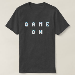 Spela upp på bild med stil-text för retropixel t shirt