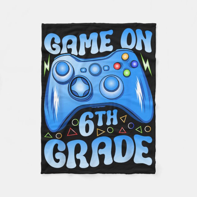 Spela upp på videospel om 6e Klass Back to school  Fleecefilt (Framsidan)