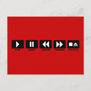 spela upp paus spola tillbaka stopp/utmatning vykort