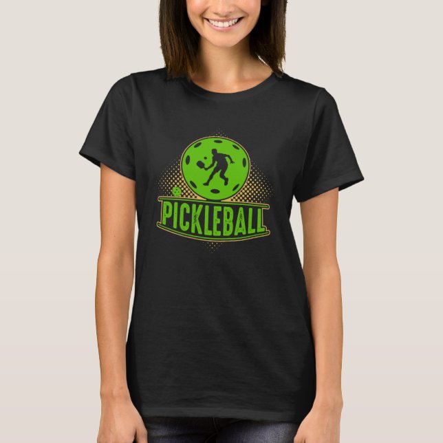 Spela upp Pickleball Player T Shirt (Framsida)