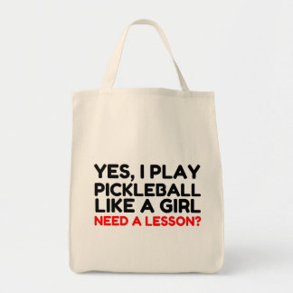 Spela upp Pickleball som en flicka behöver Lesson Tygkasse