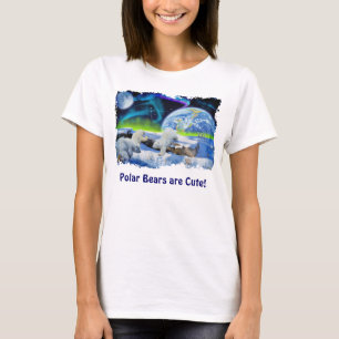 Spela upp Polar Bear Unge Cute Wildlife Art Shirt Tröja