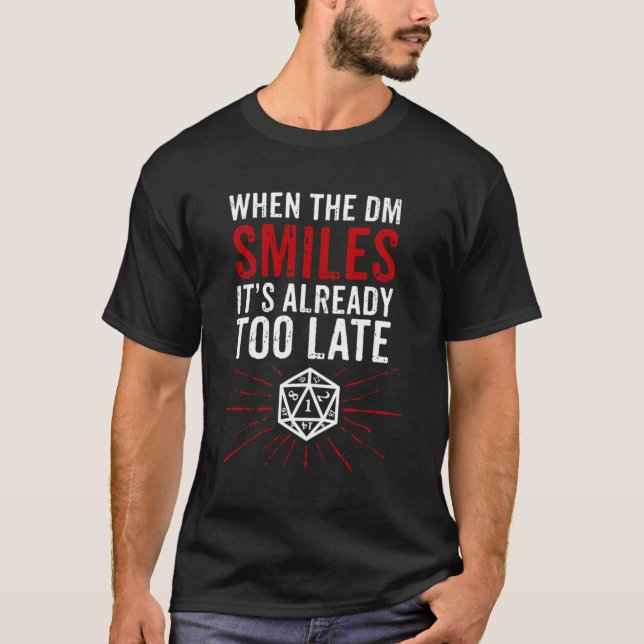 Spela upp Skriv ut Bord Top Gaming RPG T Shirt (Framsida)